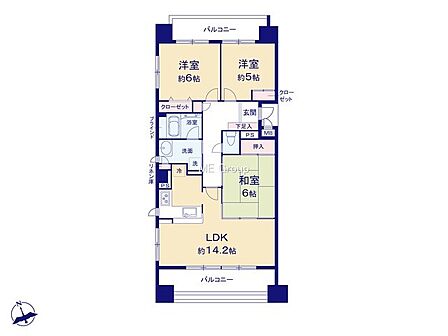 3LDK 間取り