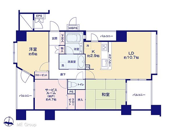 間取りを拡大表示