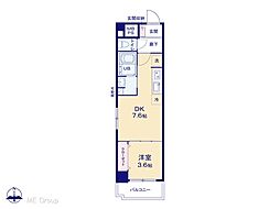グローリア初穂横浜 1DKの間取図画像