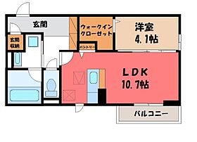 栃木県下都賀郡壬生町大字壬生丁（賃貸アパート1LDK・1階・41.86㎡） その2