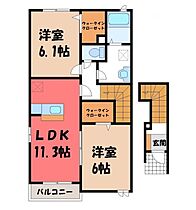 栃木県下野市下石橋（賃貸アパート2LDK・2階・57.63㎡） その2