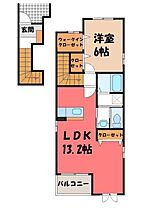 栃木県真岡市大谷本町（賃貸アパート1LDK・2階・51.13㎡） その2