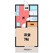 栃木県宇都宮市上御田町（賃貸アパート1K・1階・24.80㎡） その2