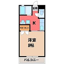 栃木県宇都宮市野沢町（賃貸マンション1K・3階・25.92㎡） その2