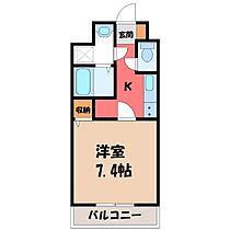 栃木県宇都宮市一条2丁目（賃貸アパート1K・3階・25.20㎡） その2