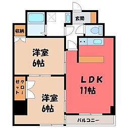ウエキハイツ 2LDKの間取図画像