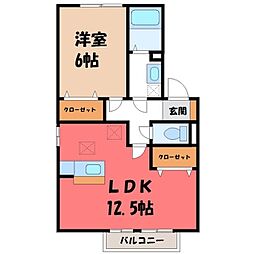 パレットE 1LDKの間取図画像