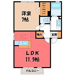 アーバンコートA 1LDKの間取図画像