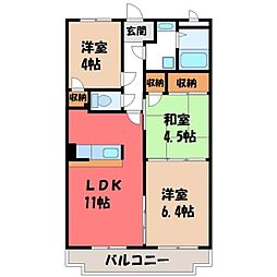 ファミーユみなみ 3LDKの間取図画像
