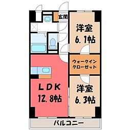 フォルテ 2LDKの間取図画像