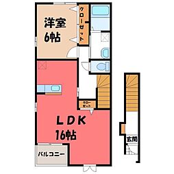 アザレア壱番館 1LDKの間取図画像