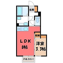 チェーロステラートA 1LDKの間取図画像