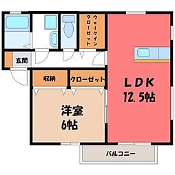 MSS今泉 1LDKの間取図画像