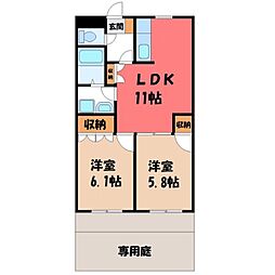 サンライズガーデン 2LDKの間取図画像
