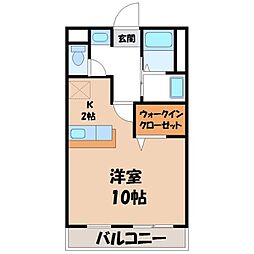 ファーストフィールド ワンルームの間取図画像