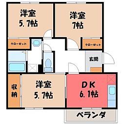 ガーデンムツミ A 1階/-