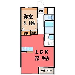 ラ・コリーヌ 1LDKの間取図画像