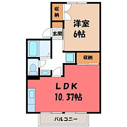 セジュール 1LDKの間取図画像