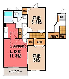 アルカディアA 2LDKの間取図画像