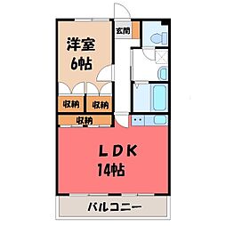 エル・ミオーレ 1LDKの間取図画像