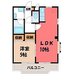 アルザスフィールド 1LDKの間取図画像