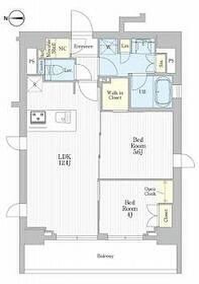 ライオンズフォーシア入谷イースト ｜東京都台東区入谷2丁目(賃貸マンション2LDK・11階・52.80㎡)の写真 その2