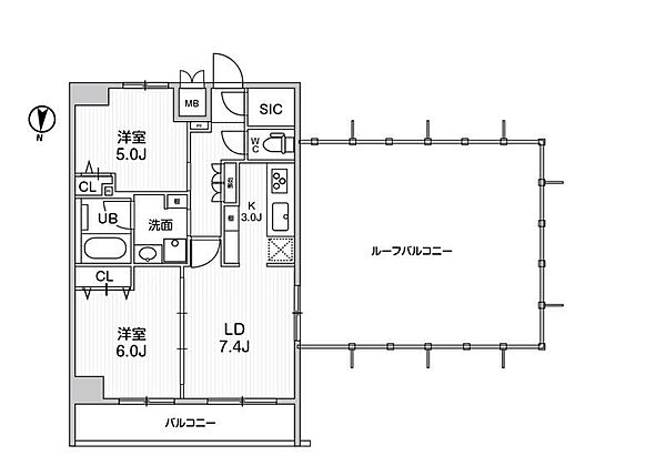 レオーネ南千住II ｜東京都台東区清川2丁目(賃貸マンション2LDK・12階・51.00㎡)の写真 その2