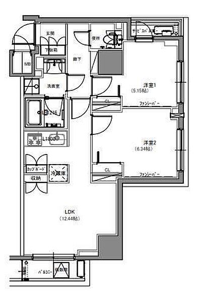 S-RESIDENCE両国緑 ｜東京都墨田区緑2丁目(賃貸マンション2LDK・2階・54.82㎡)の写真 その2