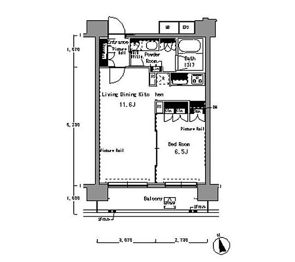 パークアクシス渋谷桜丘サウス ｜東京都渋谷区桜丘町(賃貸マンション1LDK・9階・45.82㎡)の写真 その2