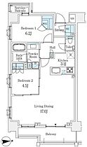 リビオ四谷  ｜ 東京都新宿区若葉2丁目（賃貸マンション2LDK・7階・67.12㎡） その2