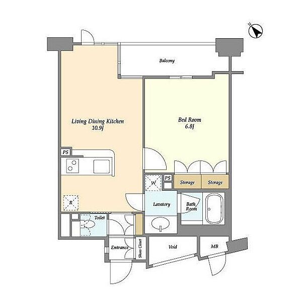 オーキッドレジデンス神楽坂 ｜東京都新宿区新小川町(賃貸マンション1LDK・2階・40.56㎡)の写真 その2