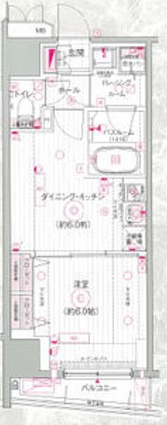 エステムプラザ市谷外濠公園 ｜東京都新宿区市谷本村町(賃貸マンション1DK・13階・30.71㎡)の写真 その2