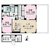 パークサイド明治  ｜ 東京都新宿区西新宿5丁目（賃貸マンション2LDK・6階・84.80㎡） その2