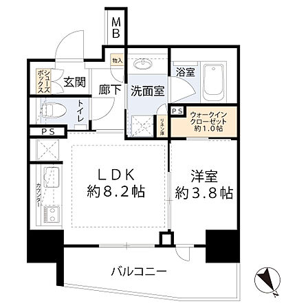 1LDK 間取り