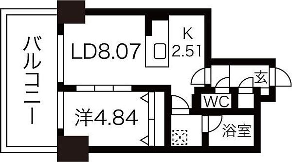 モデナ フィネスト 1106｜北海道札幌市中央区南五条東2丁目(賃貸マンション1LDK・11階・37.00㎡)の写真 その3