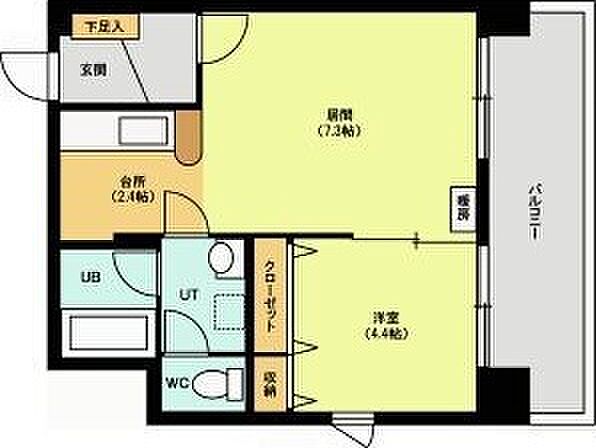 グランデフィラII 408｜北海道札幌市北区北二十二条西3丁目(賃貸マンション1LDK・4階・34.64㎡)の写真 その3