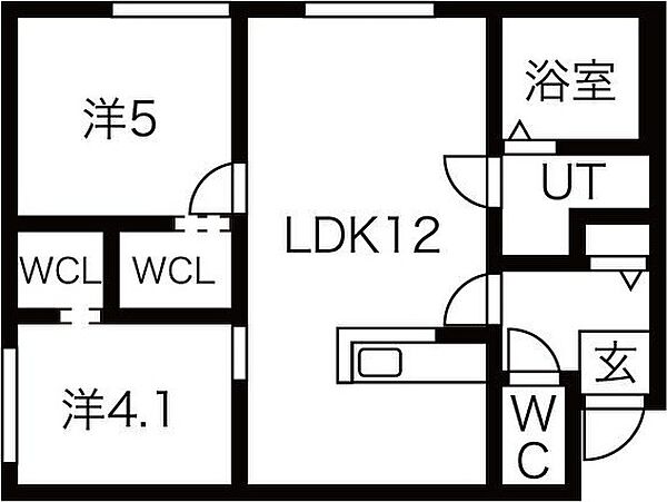 noble hill 南郷通 105｜北海道札幌市白石区南郷通20丁目南(賃貸マンション2LDK・1階・48.91㎡)の写真 その2