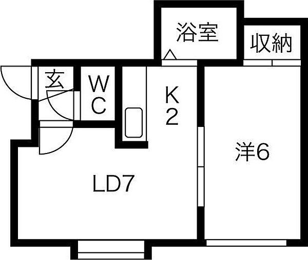 プチハウスCOCO 206｜北海道札幌市白石区栄通15丁目(賃貸アパート1LDK・3階・31.80㎡)の写真 その2