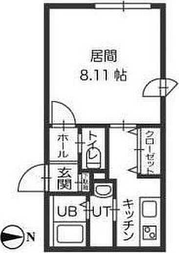 ル・ノール平岸通 103｜北海道札幌市豊平区平岸二条8丁目(賃貸マンション1K・1階・26.27㎡)の写真 その3