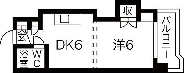 サンセットハイツ平岸 301｜北海道札幌市豊平区平岸四条8丁目(賃貸マンション1DK・3階・21.60㎡)の写真 その3