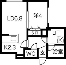 Chambre宮の沢(シャンブル) 203 ｜ 北海道札幌市西区発寒六条9丁目11-3（賃貸マンション1LDK・2階・33.42㎡） その2