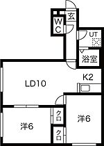 ファミーユB・P 101 ｜ 北海道札幌市西区八軒九条西1丁目3-11（賃貸アパート2LDK・2階・51.03㎡） その2