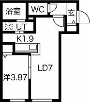 ONE STAGE二十四軒 101 ｜ 北海道札幌市西区二十四軒一条6丁目10-14（賃貸マンション1LDK・1階・30.40㎡） その2