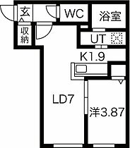 ONE STAGE二十四軒 103 ｜ 北海道札幌市西区二十四軒一条6丁目10-14（賃貸マンション1LDK・1階・30.40㎡） その2