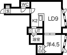 グラチェ 202 ｜ 北海道札幌市東区北二十六条東9丁目1-12（賃貸アパート1LDK・3階・27.54㎡） その2