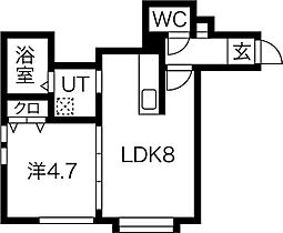 モンテN26 105 ｜ 北海道札幌市北区北二十六条西17丁目3-3（賃貸アパート1LDK・2階・30.39㎡） その2