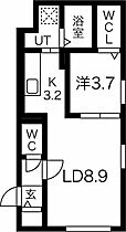 ブルーイング西町北 405 ｜ 北海道札幌市西区西町北6丁目5-6（賃貸マンション1LDK・4階・33.33㎡） その2