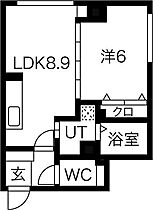 プレセンスN9A 304 ｜ 北海道札幌市中央区北九条西18丁目2-1（賃貸マンション1LDK・3階・36.03㎡） その2