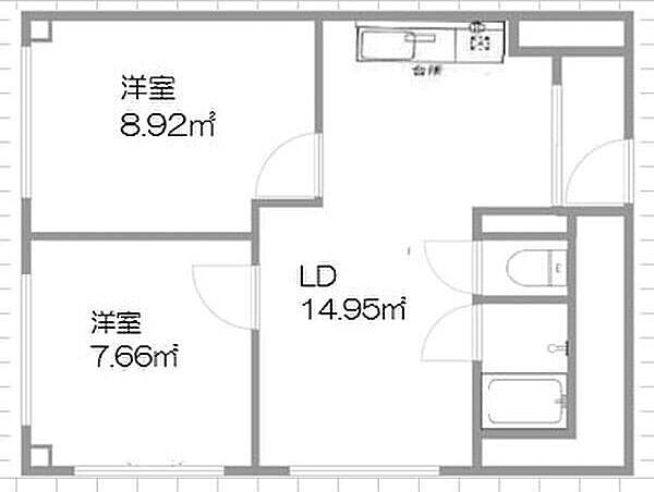 チサンmantion札幌第三 911｜北海道札幌市北区北二十四条西6丁目(賃貸マンション2DK・9階・41.72㎡)の写真 その2