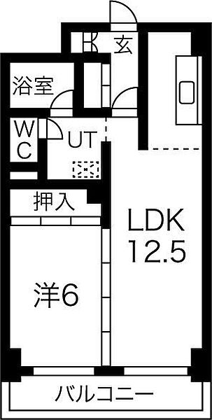 山晃 heights 510｜北海道札幌市中央区南一条西19丁目(賃貸マンション1LDK・5階・48.00㎡)の写真 その2